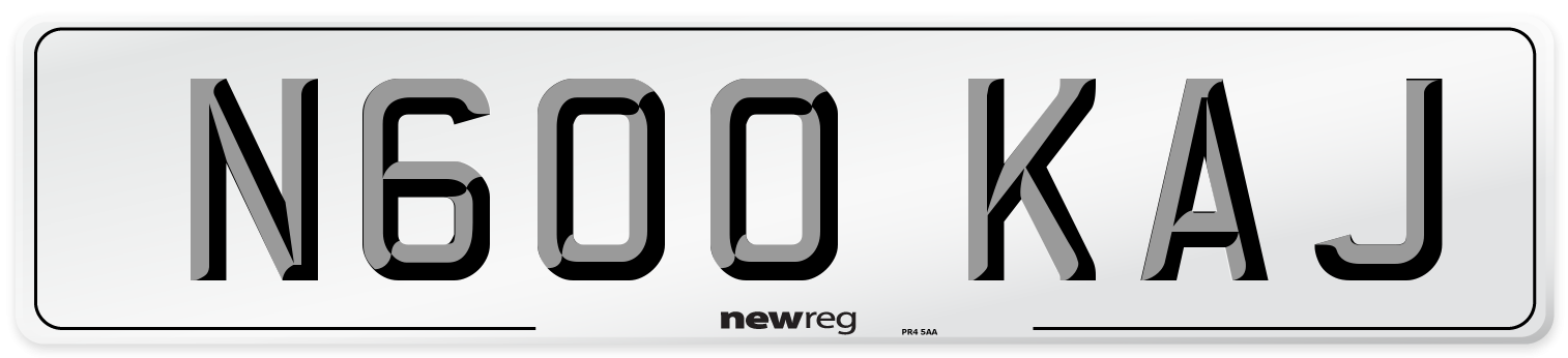 N600 KAJ Number Plate from New Reg